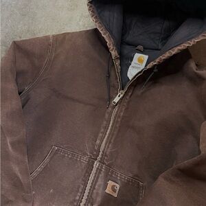 Carhartt Dark Brown Hooded Jacket J130 DKB XL